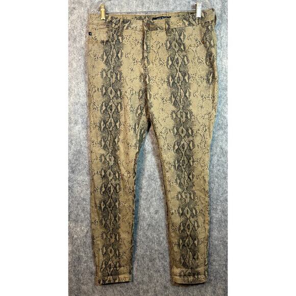 Judy Blue Skinny Fit Tan Size 13/31 Snakeskin Stretch Pants Mid Rise JB84177 - Picture 1 of 9